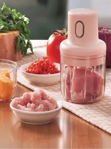 Mini Processador Triturador Sem Fio Elétrico 250ML De Alimentos Para Legumes Alho Gengibre - Multicolorido - Visão 1