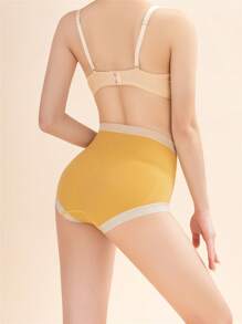 6 pièces/paquet Culotte Couleur Mixte Femme Sans Couture Triangulaire , Taille Haute Push-Up