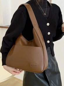 Fashionable Women's Vintage Soft Pu Leather Commuter Tote Bag, Suitable For College Students To Carry To Class, Retro Inspired Bag