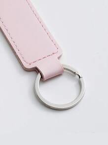 Pink PU Leather Key Chains for Women Keyring Accessories Handbag Decoration Car Keychain - Pink - View 3