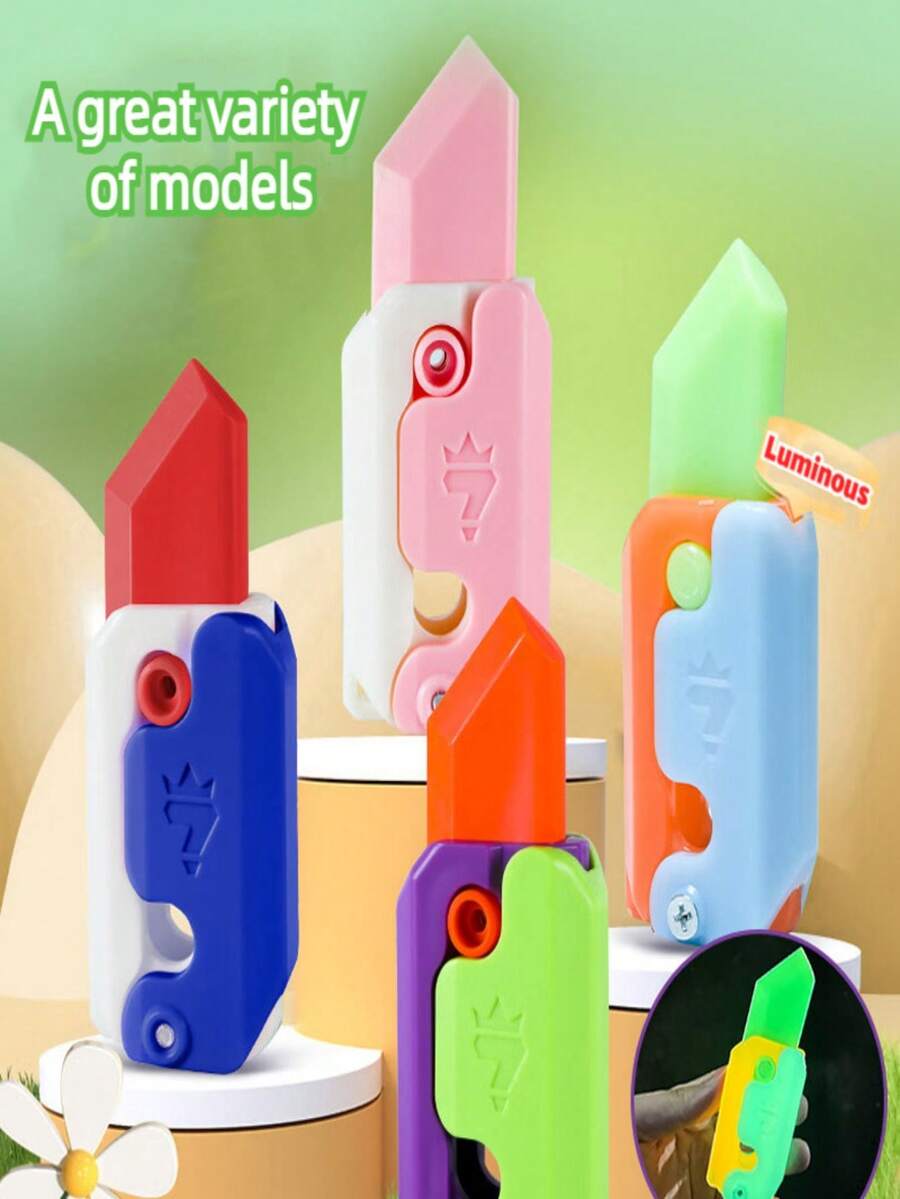 1入3d可愛磁力萝卜刀,時尚減壓玩具 - 彩色 - 查看 1