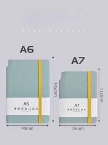 1pc A6 Mini Pocket Notebook, Portable Small Notepad - Black - View 6