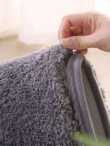 1 件高絨厚浴室吸水地墊,臥室入口防滑毛茸茸地毯,適合客廳家庭使用 - 米色 - 查看 8