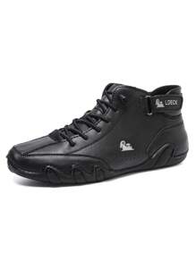 Men's High-top Casual Boots & Ankle Boots, Outdoor Fashionable Shoes With Mark Stitching And Non-slip Sole For College, Street Style, Sports Parties - Large And Small Sizes Available
