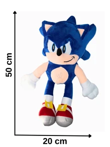 Peluche Sonic 50 cm Afelpado suave Para Niños - Azul - Ver 2