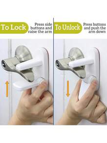 Tatukiko 1 st dörrklämma med låsningsfritt spänne för hushållsbruk, ingen dörrskarv behövs, bärbar, dörrhandtagslås för baby