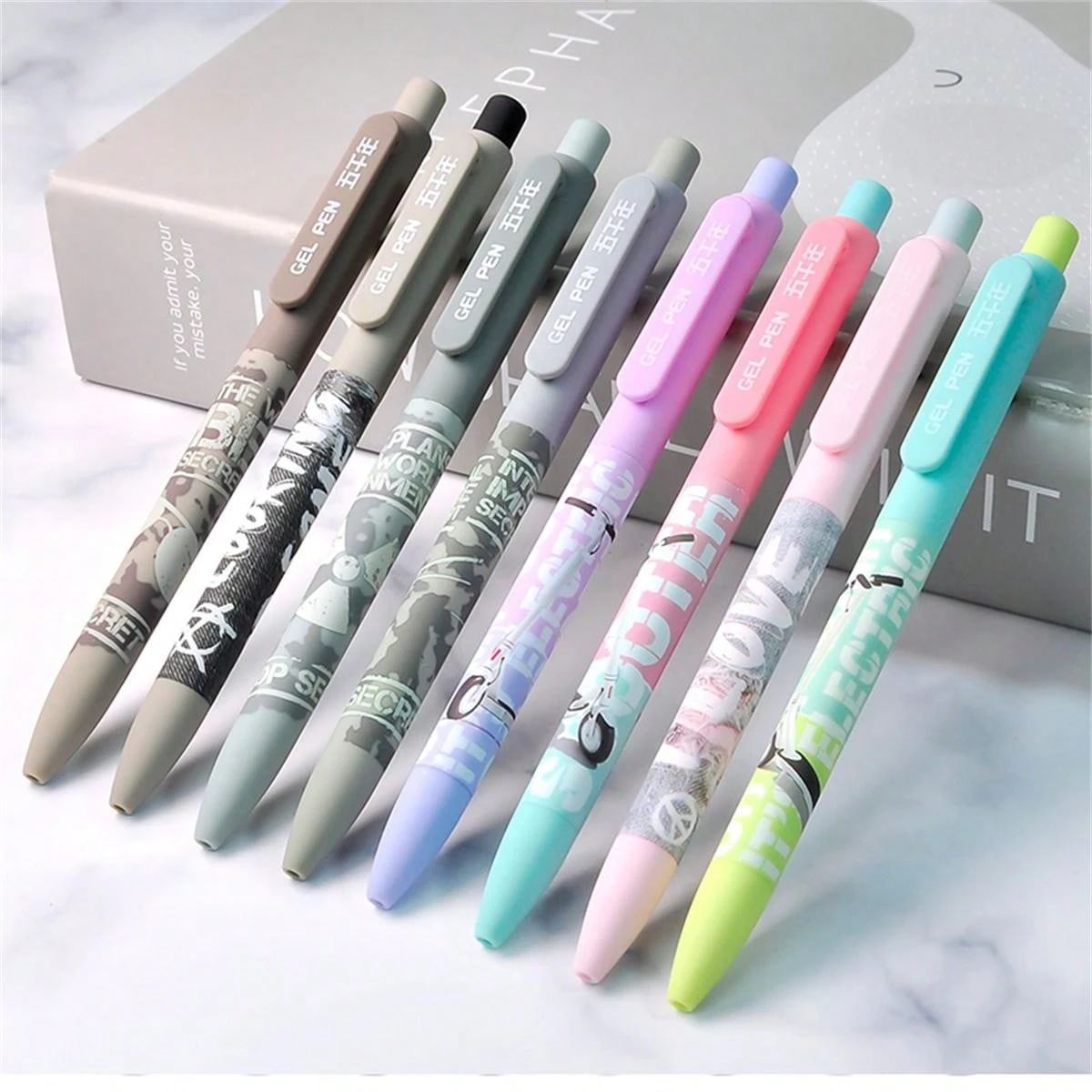 Set 6 Penne A Forma Di Attrezzi - Design Divertente Per Scuola E Ufficio, Inchiostro Nero