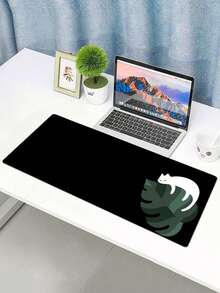 1pc Leaf Pattern Anti-slip Game & Work Mouse Pad, 4 Sizes Optional - Orange - View 4