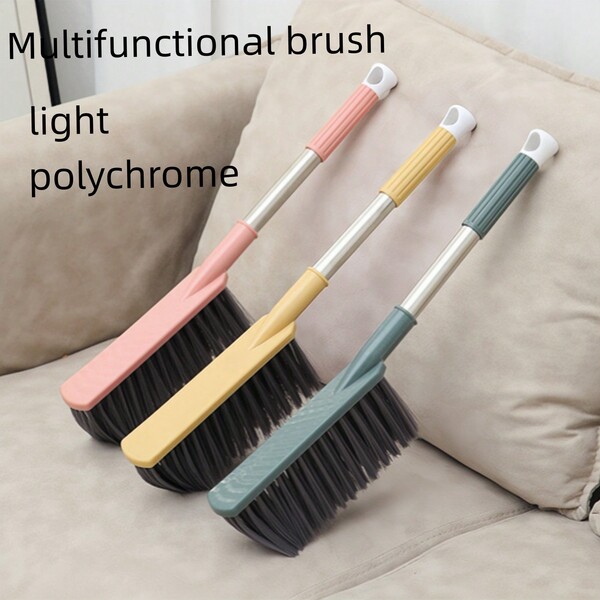 1pc Green Household Bed Cleaning Brush With Long Handle For Cleaning Beds, Sofas And Removing
