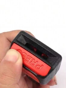 2pcs Car Seat Belt Buckle Head Extender, Double Usage Extension Clip - Black - View 4