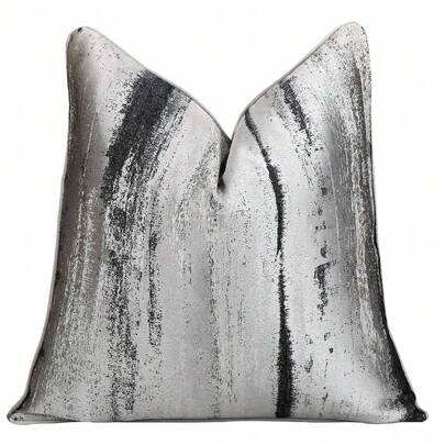 1 件銀灰色輕奢提花枕套,多種尺寸可供選擇,適用於裝飾靠墊套,豪華客廳臥室沙發枕套