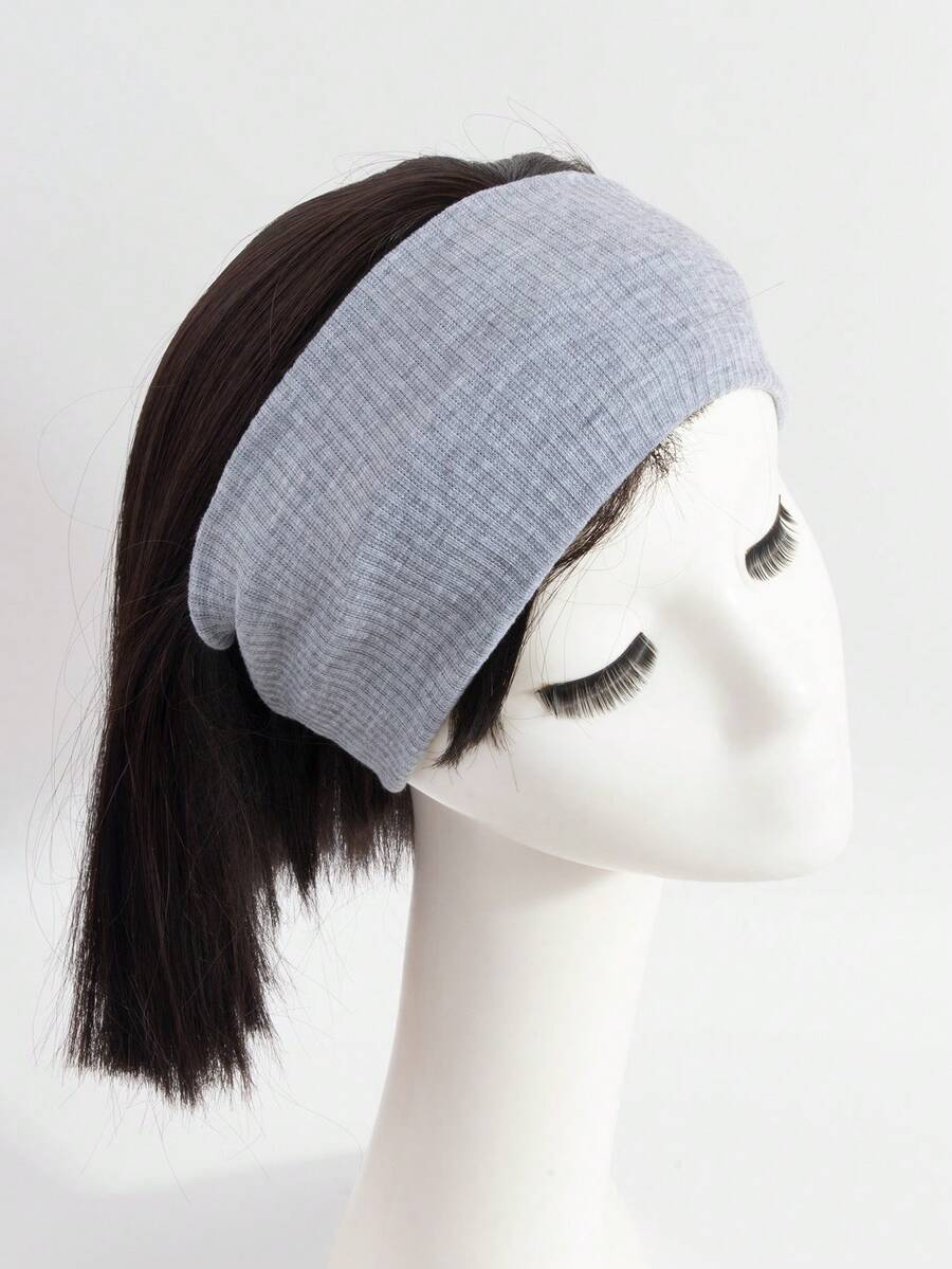 Sweat-absorbent Headband For Yoga And Exercise - Grey - View 1
