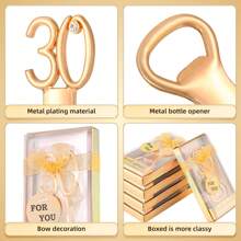 Złoto Otwieracz Do Butelek , Idealny Dla 30-te urodziny , 30-te Jubileusz Celebracja , Czarny I Złoto Przyjęcie tematyczne  Dekoracje , Prezent na imprezę , Rodzinne Spotkanie  Pamiątka , Zabawa  Prezent , Obecny Dla Przyjaciele - Złoto - Zobacz 2