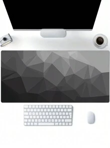 1 片几何图案防滑游戏办公鼠标垫，4 种尺寸可选，返校季办公桌配件，办公用品，办公桌配件，鼠标垫，桌面鼠标垫 - 粉色 - 查看 1