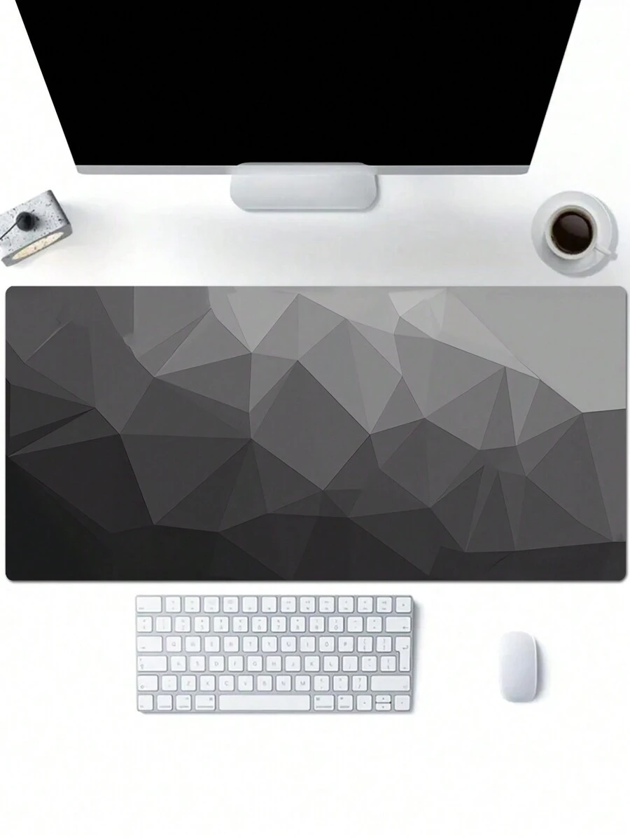 1 片几何图案防滑游戏办公鼠标垫，4 种尺寸可选，返校季办公桌配件，办公用品，办公桌配件，鼠标垫，桌面鼠标垫 - 粉色 - 查看 1