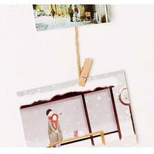 Photo Clips Twine Wooden Clips Photo Clips Creative Colorful Small Wooden Clips Decorative Photo Wall Clips - Yellow - View 8