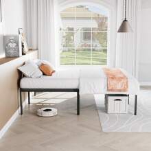 Sweetcrispy 4 Sizes Metal Platform Bed Frame, Under Bed Storage Space, Simple and Sleek Design, Easy Assembly, No Box Spring Needed