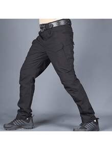 Pantalones militares tácticos para mujer, pantalones de combate y Paintball, ropa de trabajo al aire libre, pantalones de trabajo de camuflaje para entrenamiento - Negro - Ver 2