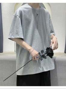 Men T-Shirts - 淺灰色 - 查看 1