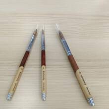 YALIXIN 美甲設計工具雙色木柄水晶美甲刷 - 米色 - 查看 6