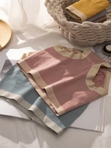 6 pièces/paquet Culotte Couleur Mixte Femme Sans Couture Triangulaire , Taille Haute Push-Up