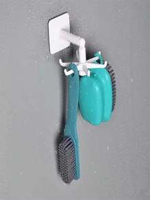 免钻可旋转挂钩多功能收纳架，适用于厨房铲刀、叉子、清洁刷、锅铲