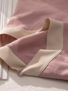 6 pièces/paquet Culotte Couleur Mixte Femme Sans Couture Triangulaire , Taille Haute Push-Up