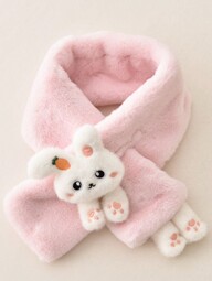 1 Stück Unisex-kaninchen-förmiger Plüsch-warmer Cartoon-schal Für Den Täglichen Gebrauch
