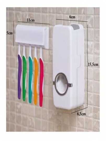 Dispenser Automático Aplicador Creme Pasta Dental Suporte De Escovas