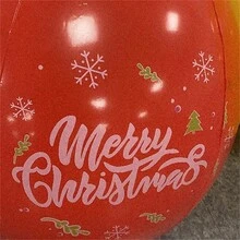 1pc Inflatable Red Christmas Balloon Pvc Party & Gathering Decoration Props, Outdoor Courtyard Decoration Ornament, Christmas Decor - Red - View 3