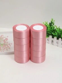 10 cuộn ruy băng lụa, ruy băng satin gói quà, vật liệu thủ công DIY, trang trí tiệc cưới, sinh nhật, gói quà Ngày của Mẹ, nhiều màu sắc chất lượng cao - Bụi tím - Xem 3