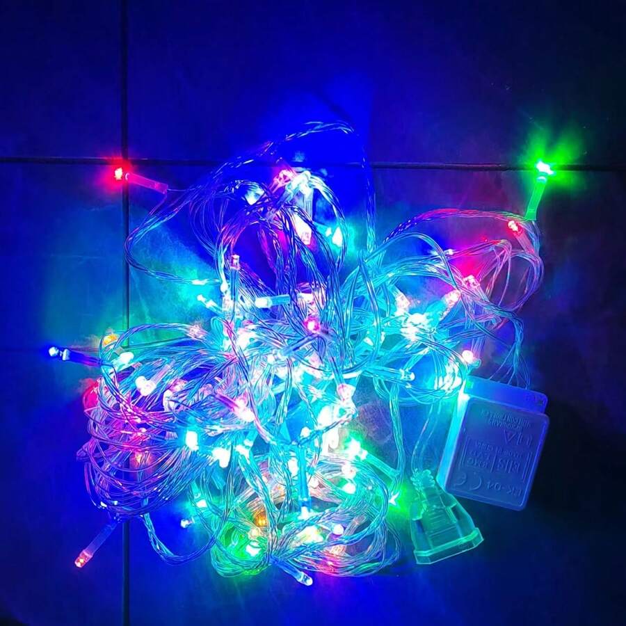 10m 100 Cadena de luces LED con en forma estrella adorno para Decoración - Multicolor - Ver 1