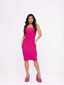 Women Dresses - Màu Hồng Tươi - Xem 3