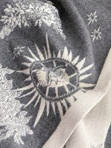 IROJEFF 1pc Ladies' Double-sided Imitated Cashmere Plant Jacquard Fashionable Shawl/scarf For Daily Wear And Cold Weather, Autumn/winter - Multicolor - View 4