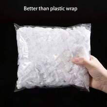 100片廚房必備塑料保鮮膜 - 白色 - 查看 2