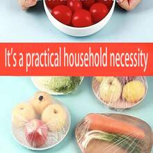 100片廚房必備塑料保鮮膜 - 白色 - 查看 5