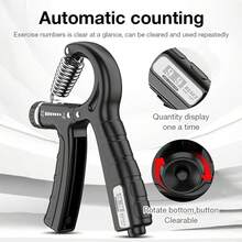 5-60KG Hand Gripper Adjustable Finger Heavy Exerciser Strength for Arm Wrist Muscle Strength Training Expander - Black - View 4