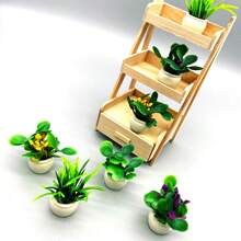 4pcs/Set Dollhouse Plant, Miniature Bonsai Plant, Mini Potted Plant, Flower Model, Small Fake Green Decorative Toy House, Furniture, Simulative Potted Plant Artificial Plants,Dollhouse Plants,Model Making,Miniature Things,Miniature Toys,Small Toys,Miniature>Dollhouse,Dolls House Plants,Mini>Toys,Mini Dolls,Tiny Things,Dollhouse Plants - Multicolor - View 4