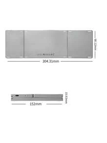 B089 Multi-Device Foldable Blue tooth Keyboard with Numeric Keypad Rechargeable Wireless Keyboard (BT5.1 x 3) , Portable Pocket Folding Keyboard Compatible With iOS Android Windows Mac OS - Silver - View 6