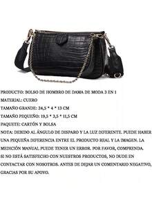 Bolsa 3 en 1 Moda Mujer Bandolera Crossbody Monedero Cartera – Para Negocios, Universidad, Compras, Trabajo y Diario – Ideal para Mujeres – Bolsa de Dama Elegante, Bolsas de Mujer en Conjunto, Bolsas Dama para Todas las Ocasiones, Bolsas para Dama con Estilo y Funcionalidad – Bolsa Negra Mujer Sofisticada, Mochilas para Mujer Prácticas, Conjunto de Mochila para Damas, Mochila de Moda, Pequeña Casual Bolso Mochila para Chicas, Bolso de Hombro Moderno, Bolsa de Viaje Informal para Mujeres Diseñada con Amor - Negro - Ver 8