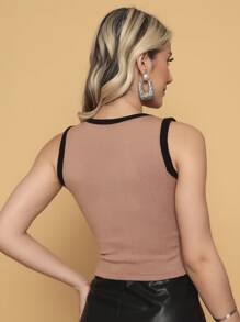 Women Tops - 棕色 - 查看 3