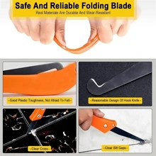 1把瓷磚縫修復工具勾刀,專業清潔及拆除舊的灰漿手工工具鋼制接頭凹刀裝訂器勾刀 - 珊瑚橙 - 查看 4