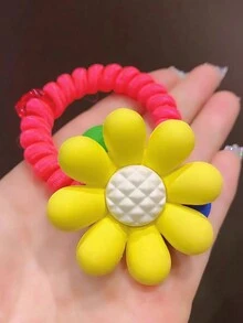1 Pieza Vincha De Pelo Con Diseño De Girasoles Y Margaritas Multicolor Para Mujeres, Estilo Dulce Y Fresco - Multicolor - Ver 9