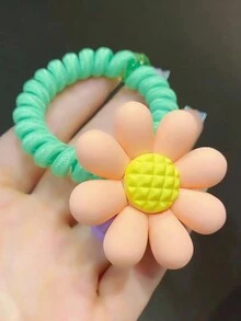 1 Pieza Vincha De Pelo Con Diseño De Girasoles Y Margaritas Multicolor Para Mujeres, Estilo Dulce Y Fresco - Multicolor - Ver 6