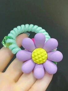 1 Pieza Vincha De Pelo Con Diseño De Girasoles Y Margaritas Multicolor Para Mujeres, Estilo Dulce Y Fresco - Multicolor - Ver 7