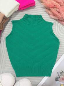 Women Knit Tops - 綠色 - 查看 1