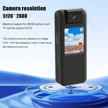 1支迷你背夾設計1200w 1080p 4k高清1.3英寸彩色屏幕180°旋轉鏡頭高清降噪抗震攝像機高清運動相機,運動偵測,夜視錄影機,機車錄影機 - 黑色 - 查看 4