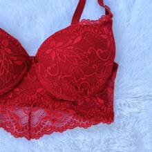 Sutiã Plus Size Renda Sensual Delicado Premium Isadora - Vermelho - Visão 2