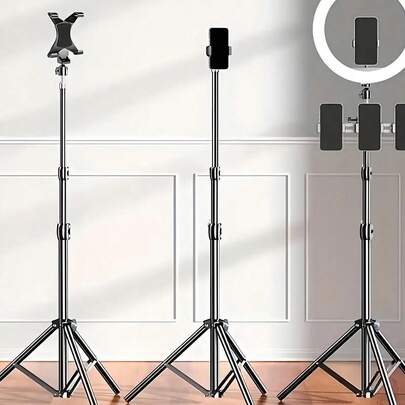 Chân máy đứng 160cm có đầu xoay nghiêng và giá đỡ điện thoại Tương thích với điện thoại Android Điện thoại di động Thích hợp để phát trực tiếp, Vlog, Tụ họp gia đình, Chụp ảnh tiệc Giáng sinh, Tự sướng cầm tay, Hoạt động ngoài trời, Phỏng vấn Tương thích với điện thoại Android Cho kỳ nghỉ hè, Du lịch, Đèn chiếu sáng, Hoạt động ngoài trời, Gậy tự sướng phát trực tiếp