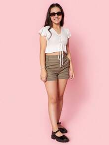 Teen Girls Shorts - Verde militar - Ver 1
